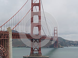 Golden Gate Bridge with Low Clouds