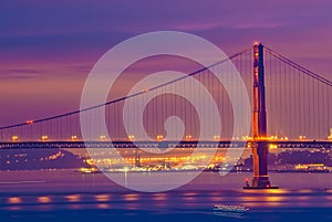 Golden Gate Bridge at night