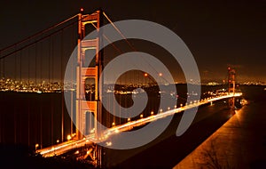 Golden Gate Bridge at night