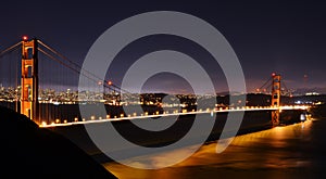 Golden Gate Bridge at night