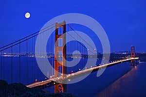 Golden Gate Bridge at night