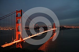 Golden Gate Bridge Night Light