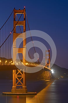 Golden Gate Bridge at Night in San Francisco, California, United States