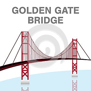 Golden gate bridge san francisco california vector
