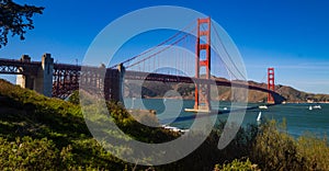 Golden Gate Bridge San Francisco low angle