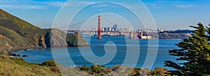 Golden Gate bridge and San Francisco skyline