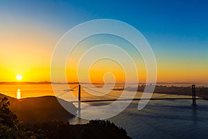 Golden Gate Bridge San Francisco sunrise California