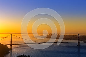 Golden Gate Bridge San Francisco sunrise California