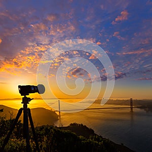 Golden Gate Bridge San Francisco sunrise California