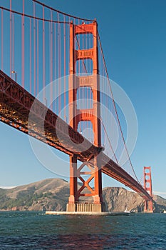 The Golden Gate Bridge in San Francisco sunset