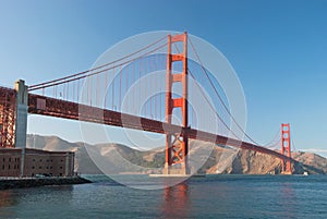 The Golden Gate Bridge in San Francisco sunset