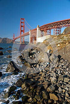 The Golden Gate Bridge in San Francisco sunset