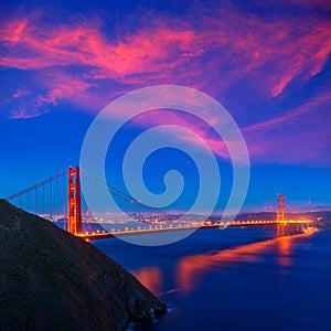 Golden Gate Bridge San Francisco sunset California