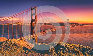 Golden Gate Bridge, San Francisco Sunset photo