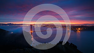 Golden Gate Bridge at Sunrise