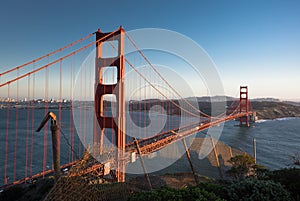 Golden Gate Bridge at sunset