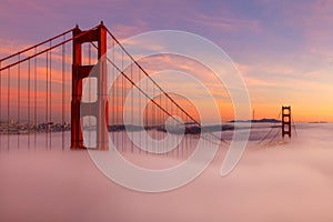 The Golden Gate Bridge During Sunset