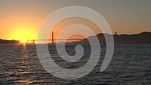 The Golden Gate Bridge sunset