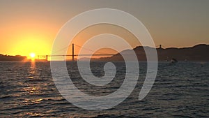 The Golden Gate Bridge sunset