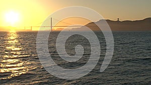 The Golden Gate Bridge sunset