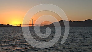 The Golden Gate Bridge sunset