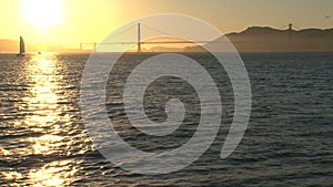 The Golden Gate Bridge sunset