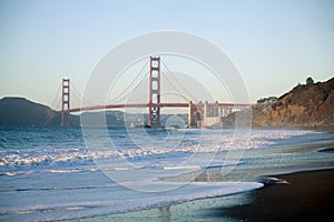 Golden Gate Bridge at Sunset - Bakers beach View