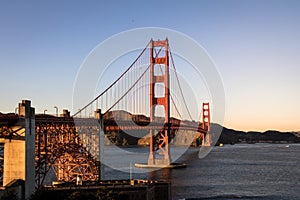 Golden Gate Bridge at sunset - San Francisco, California, USA