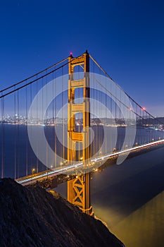 Golden Gate Bridge in twilight, San Francisco, California, USA