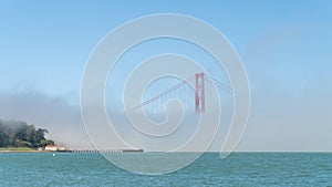 Golden Gate Bridge under fog, San Francisco, USA
