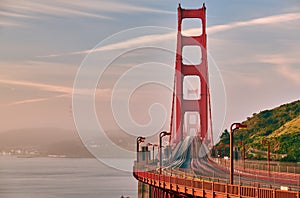 Golden Gate Bridge view at sunrise, San Francisco