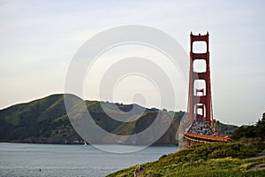 Golden Gate bridge with view to Marin County
