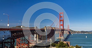 Golden Gate Bridge viewed from side