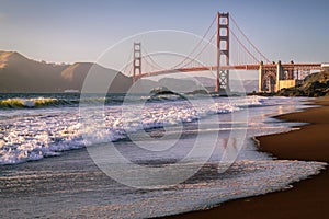 Golden Gate Bridge, White Washed Sun Kissed Waves