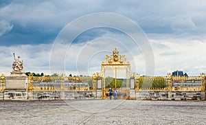 Golden Gate of Chateau de Versailles. Paris, France
