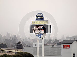 Golden Gate Fields sign displays ads