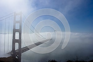 Golden gate in the fog