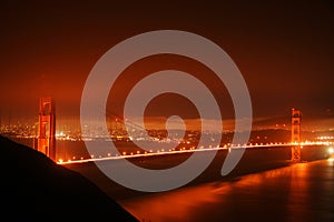 Golden Gate Bridge at night