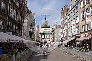 Golden Gate in Gdansk, Poland at Dluga street where charitable Bieg sw. Dominika run is going to be held