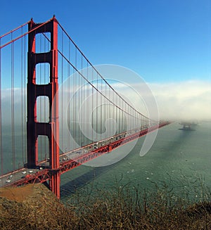 Golden Gate in and out of fog