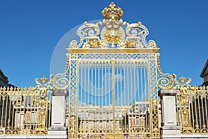 Golden gate at palace versailles