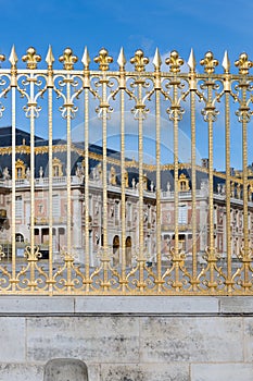 Golden gate of Palace Versailles near Paris, France