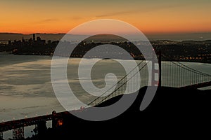 Golden Gate sunrise from Slacker Hill photo