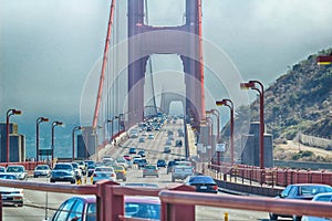 Golden Gate Traffic during summer commute