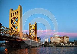 Golden Gates drawbridge in Sacramento