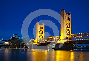 Golden Gates drawbridge in Sacramento