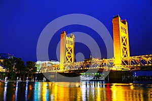 Golden Gates drawbridge in Sacramento photo