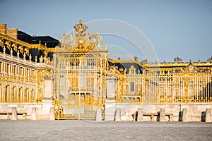 Golden gates in Versailles, France