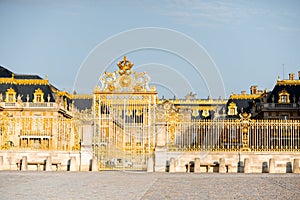 Golden gates in Versailles, France