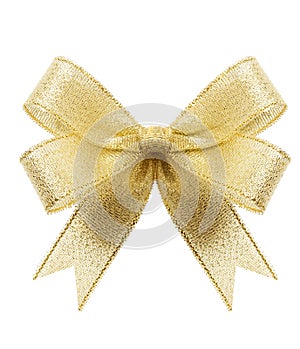 Golden gift bow
